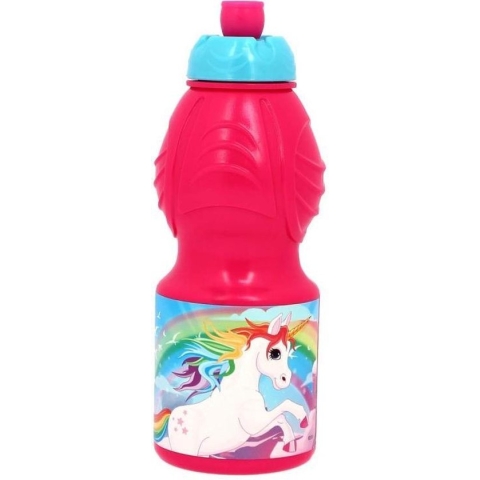 Unicorn drinkfles - waterfles - roos - 400 ml