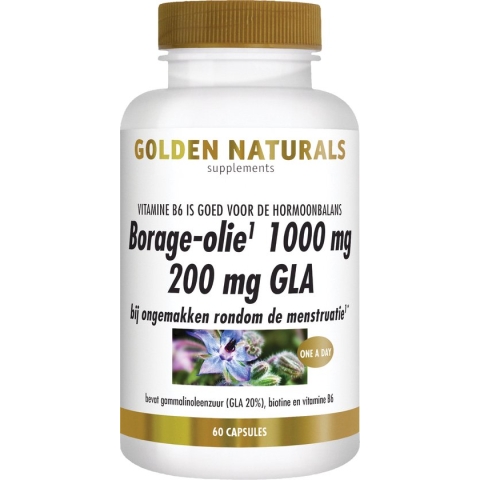 Golden Naturals Borage-olie 1000mg (60 softgel capsules)