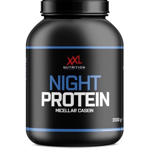 XXL Nutrition - Night Protein - 100% Micellar Caseïne Eiwit - Eiwitpoeder Proteïne Shake - Eiwitgehalte 87% - Chocolade - 2000 gram