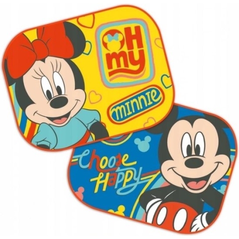 Disney Zonnescherm Mickey & Minnie 36 X 45 Cm Geel 2 Stuks