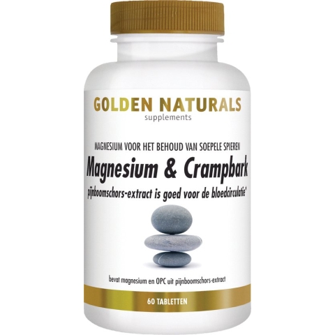 Golden Naturals Magnesium & Crampbark (60 tabletten)