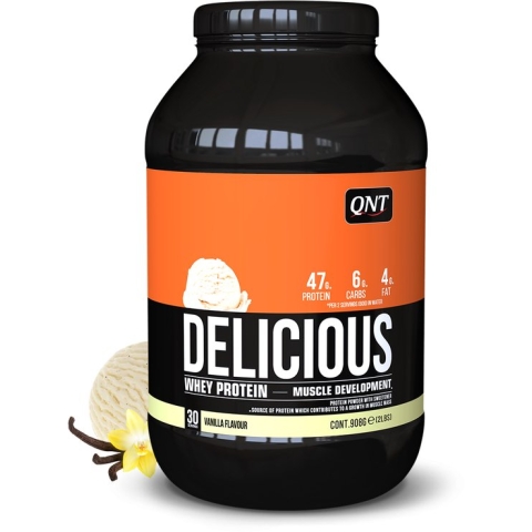 QNT|Delicious Whey|Protein Eiwitpoeder|Eiwitshake| Vanille 908 gram