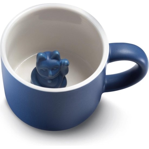 Donkey - Beker Gelukskat Maneki-Neko - blauw
