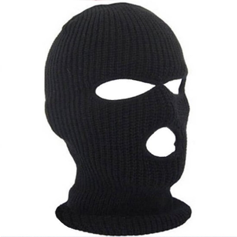 Facemask - Sportmuts - Driegats Muts - Skimuts -  Bivak - Balaclava - Zwart - One Size