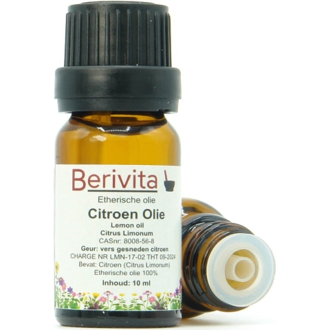 Citroenolie 100% 10ml - Etherische Citroen Olie van Citroenschillen - Lemon Oil