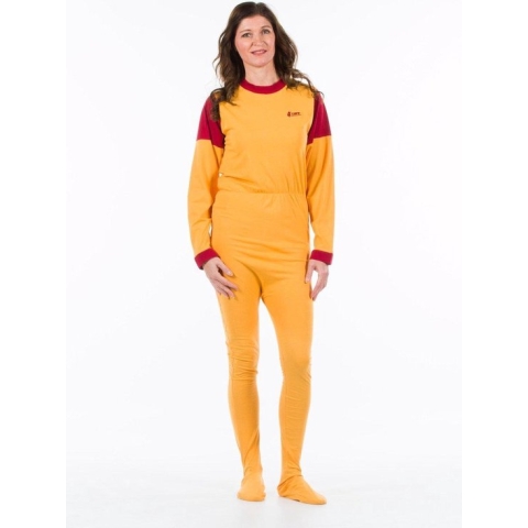 Jersey hansop met voet | Rugritssluiting | Plukpak  | Geel | M