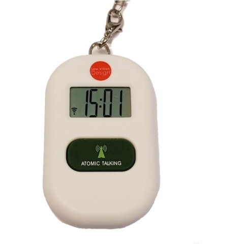 Nederlands Sprekende Sleutelhanger Klok  Wit