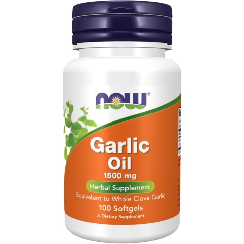 Garlic Knoflook oil 1500mg - Vegan - 100 Softgels NOW