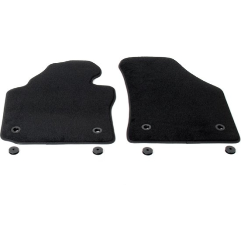 Automatten op maat - zwart velours - geschikt voor VW Caddy 2003-2020 - 2-Delig