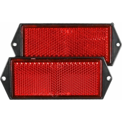 Benson Reflector - Rechthoek - 100 x 40 mm - Rood - 2 stuks