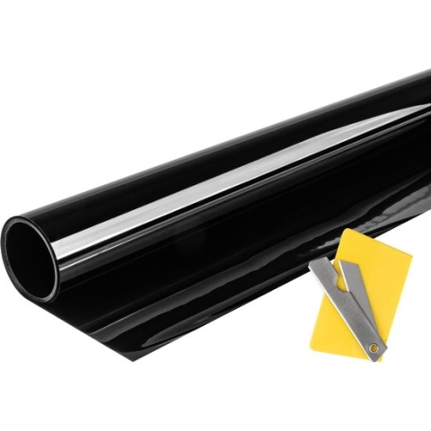Auto raamfolie - Zelfklevend - 60% - 300 x 50cm - Zwart