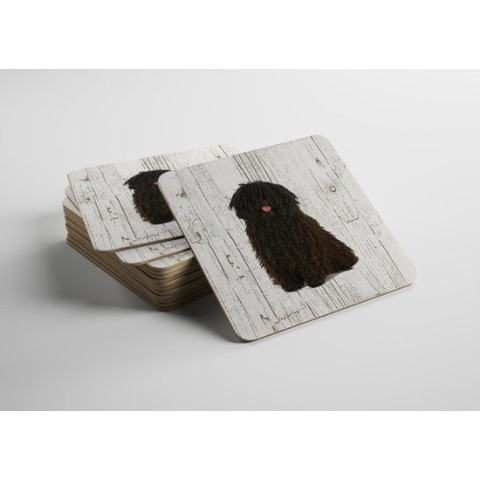 Hond Puli | Houten Onderzetters 6 Stuks