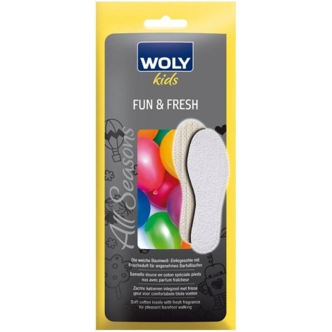 Woly fun & Fresh Kids - badstof inlegzool - maat 29/30