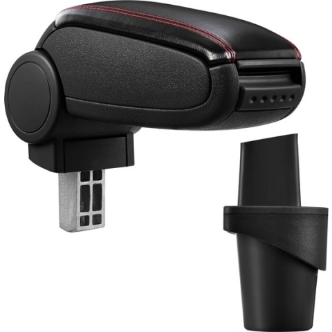 Armsteun-VW Touran-Caddy-2K-2003-kunstleer-zwart+rood stiksel