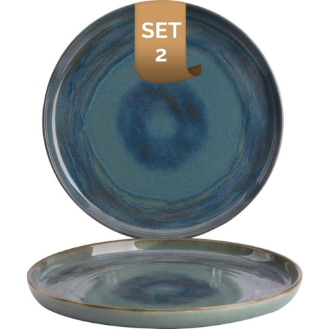 Palmer Bord Miami 28 cm Groen Stoneware 2 stuk(s)