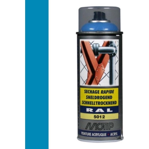 Motip industrial acryllak hoogglans RAL 5012 lichtblauw - 400 ml
