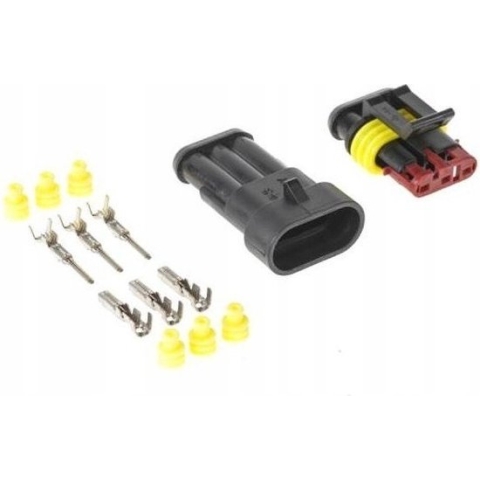 10x Hermetische connector set - 12 tot 24 Volt - 3 pin superseal - IP67