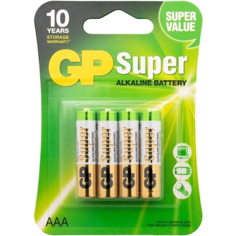 GP Super Alkaline AAA batterijen - 4 stuks
