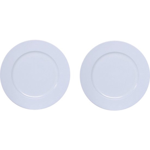8x Ronde witte onderborden/onderzet borden 33 cm