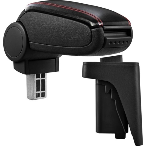 Armsteun Audi A3 S3 8P 2004-10 kunstleer zwart rood stiksel