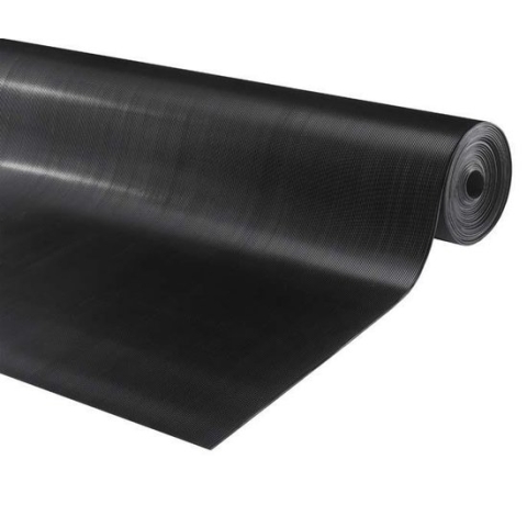 Rubber loper / rubbermat op rol ribbel 3mm - Breedte 50 cm - per strekkende meter