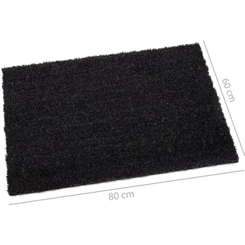 Deurmat-kokosmat-schoonloopmat zwart 60x80cm