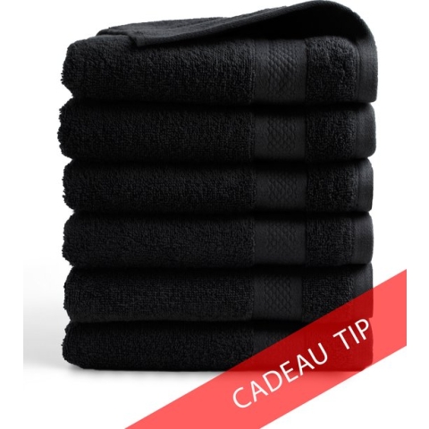 Handdoek Hotel Collectie - 6 stuks - 50x100 - zwart