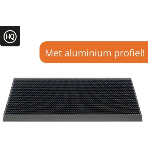 HAMAT Outline Deurmat - Borstelmat - 60x90 cm - Voor Buiten - Pure Zwart
