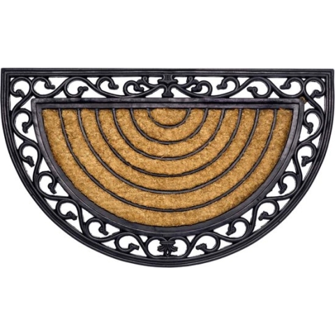 Hamat Deurmat Brush halfround 45x75cm
