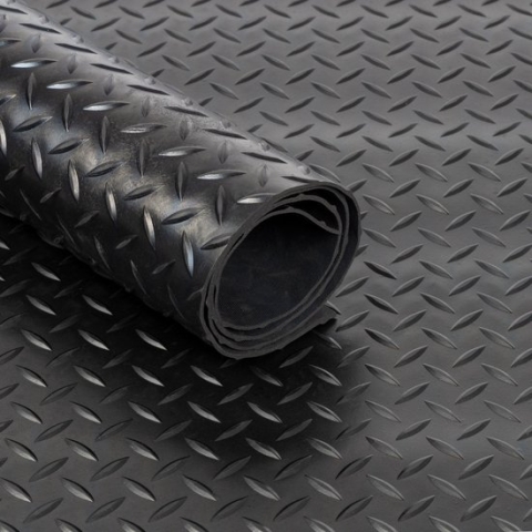 etm Rubber loper - Rubbermat - Traanplaat - 3 mm - 100 x 350 cm