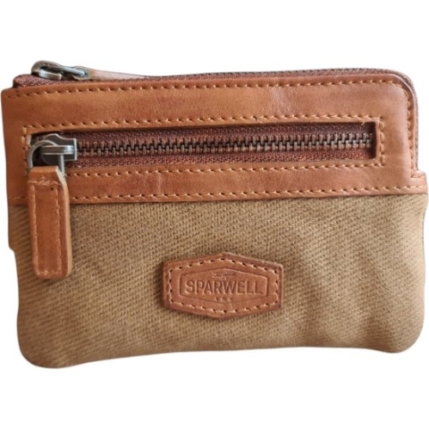 Sparwell - Sleutelbeurs - Creditcardhouder - Portemonnee - RFID - Brown/Beige