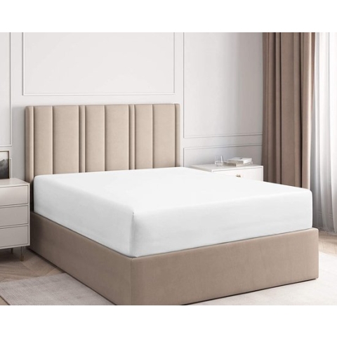 hoeslaken/onderlaken basic wit 140x200cm +30CM