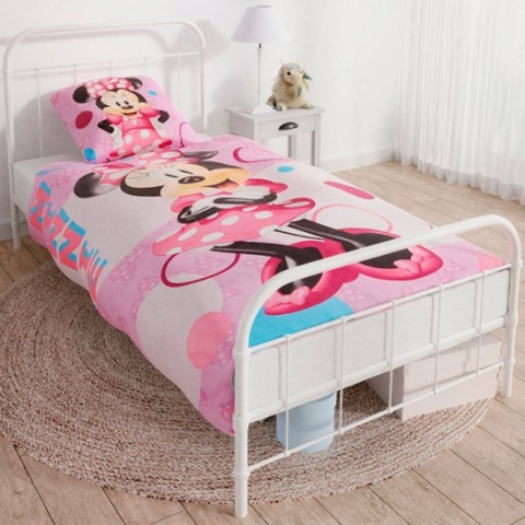 Minnie Mouse dekbedovertrek - 140 x 200 cm. - Minnie dekbed - eenpersoons
