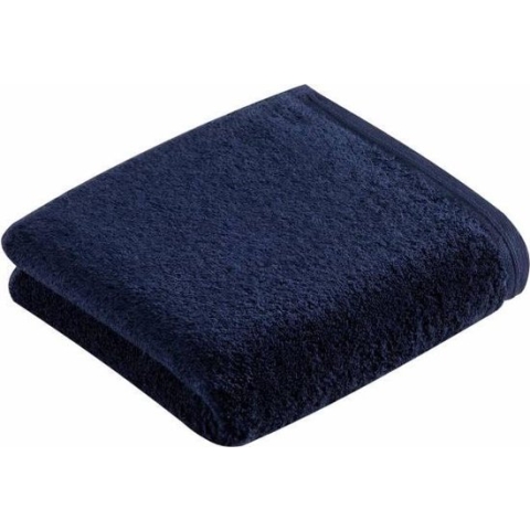 Vossen handdoek Vegan Life marine blau 50x100