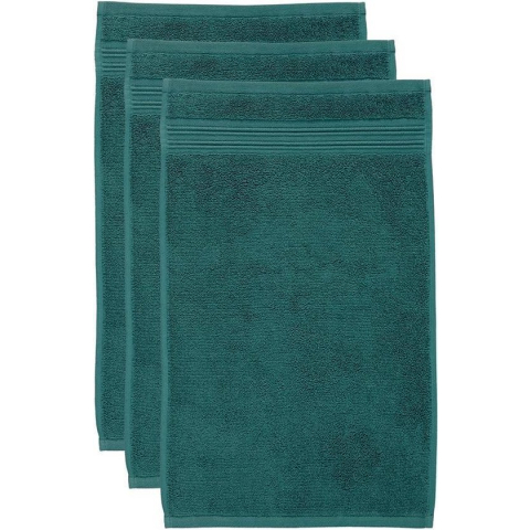 Beddinghouse Sheer set van 3 Gastendoekjes - 30x50 cm - Donker Groen