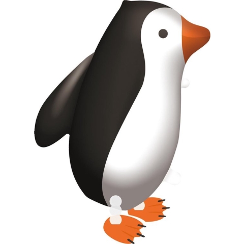 Amscan Folieballon Walking Penguin Junior 57 X 47 Cm Zwart/wit