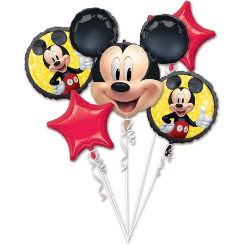Amscan Folieballonnen Mickey Mouse Junior Rood/zwart 5-delig