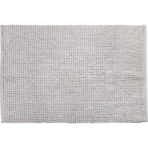 Differnz Candore badmat, geschikt voor vloerverwarming – 100% microfiber – Licht grijs – 50 x 80 cm