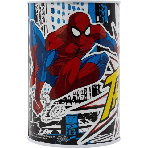Spiderman Spaarpot Metaal - 430 ML - Voor Kinderen 15x10 cm