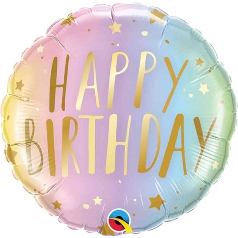 Happy birthday ballon pastel