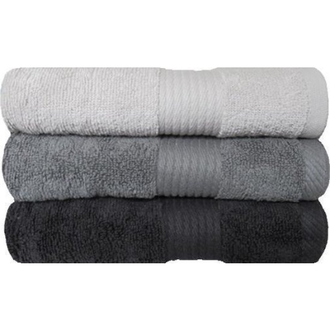 iSleep Terry Handdoek - 60x110 cm - Zwart - 6 stuks