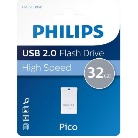 Philips FM32FD85B - USB 2.0 32GB - Pico - Grijs