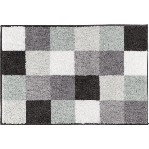Casilin - Blocks - Antislip Badmat - 65x115 cm -Groen Grijs