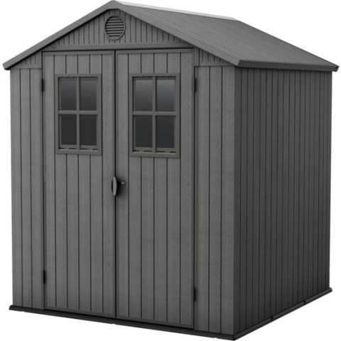 Keter Darwin 66 Tuinhuis met Raam - 190x183x221 cm - Grijs