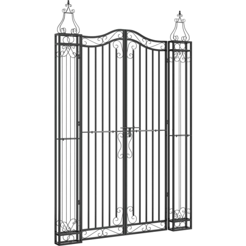 vidaXL-Poort-121x8x180-cm-smeedijzer-zwart