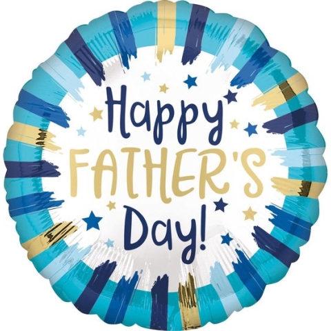 Amscan Folieballon Happy Father's Day 46 Cm Blauw/wit
