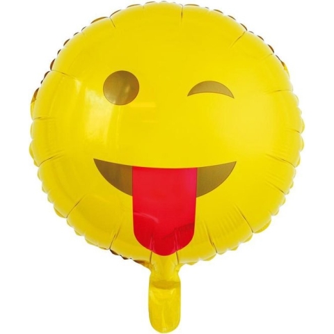 Wefiesta Folieballon Emoji Tong 46 Cm Geel