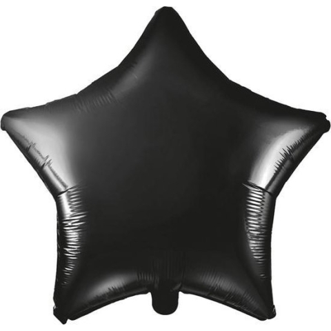 Folie ballon Ster, 48cm, zwart