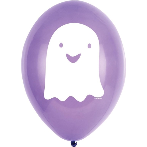Amscan Ballon Spookje Halloween Friends 23 Cm Latex 6 Stuks