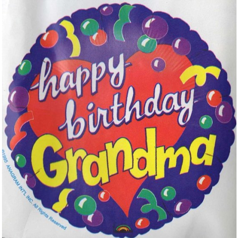 folieballon - happy birthday Grandma